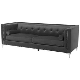 Beliani 3 Sitzer Sofa aus Samtstoff Glamourös AVALDSENES  