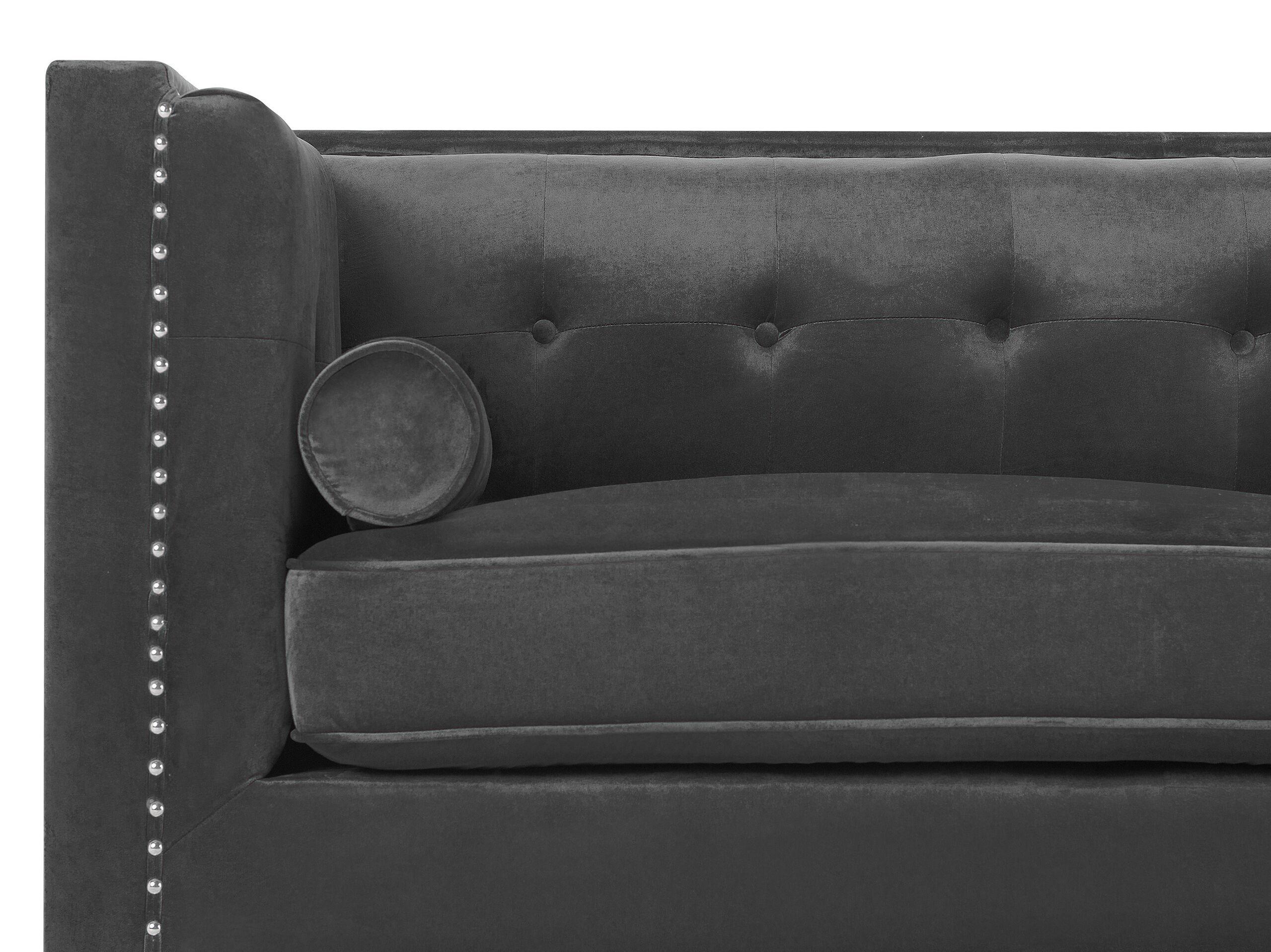 Beliani 3 Sitzer Sofa aus Samtstoff Glamourös AVALDSENES  