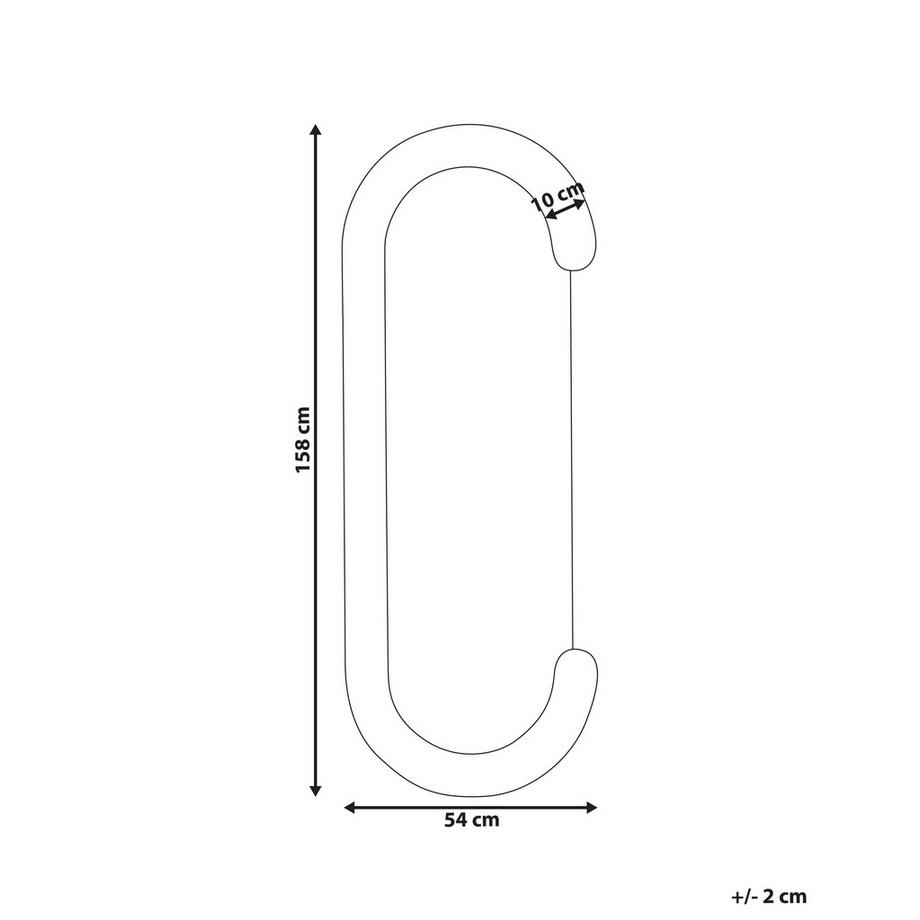 Beliani Specchio en Velluto Moderno LOCHES  
