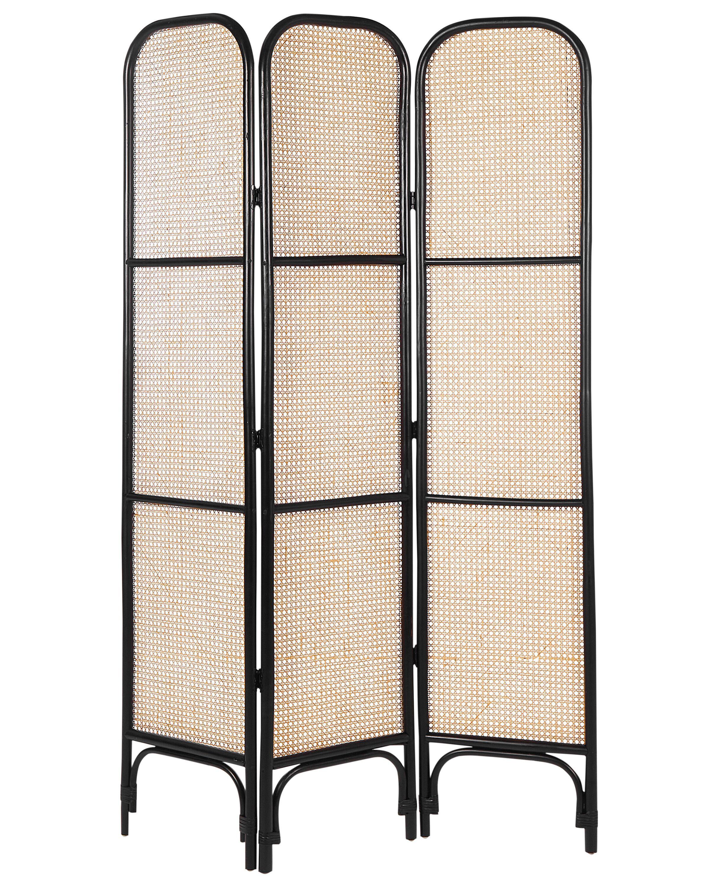Beliani Divisorio per ambienti a 3 pannelli en Rattan Boho POTENZA  