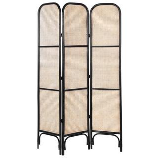 Beliani Divisorio per ambienti a 3 pannelli en Rattan Boho POTENZA  