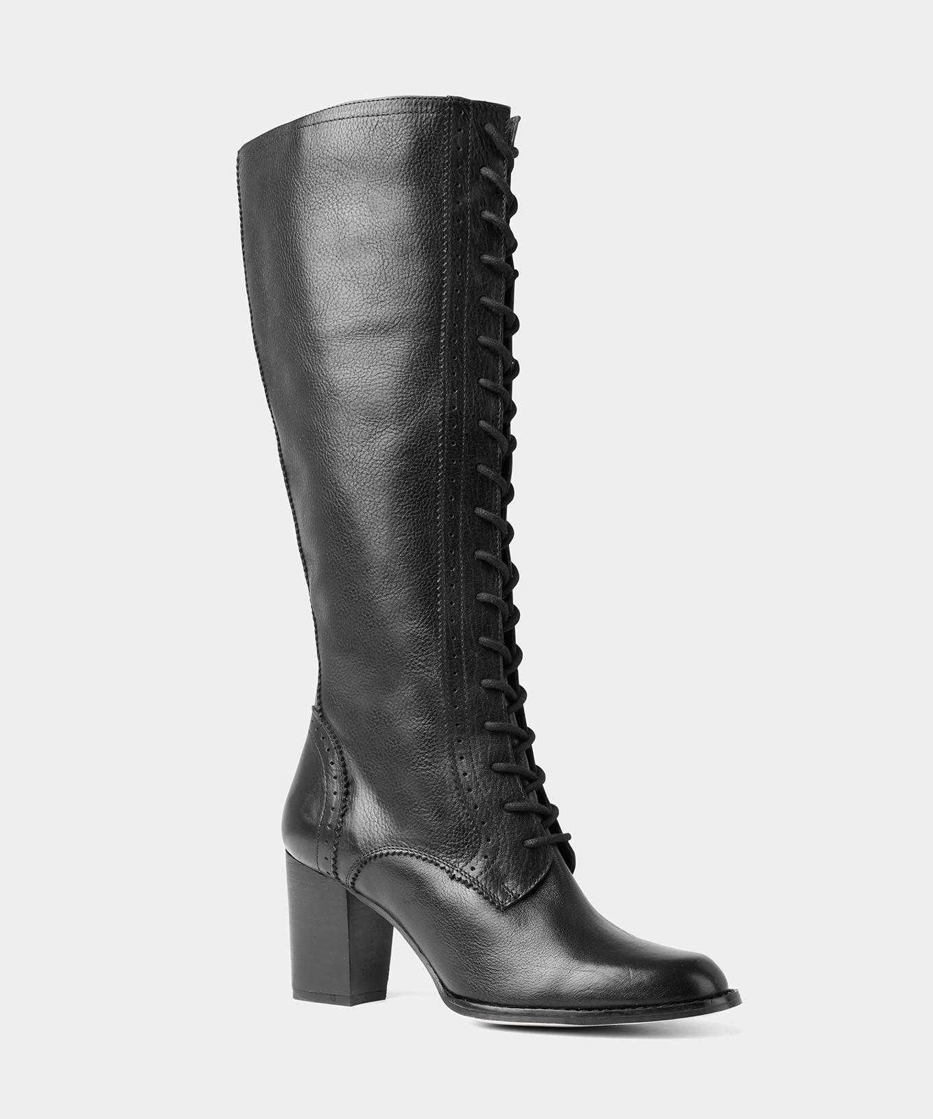 Joe Browns  Geprägte Lederstiefel mit Seitenreißverschluss & Schnürung 