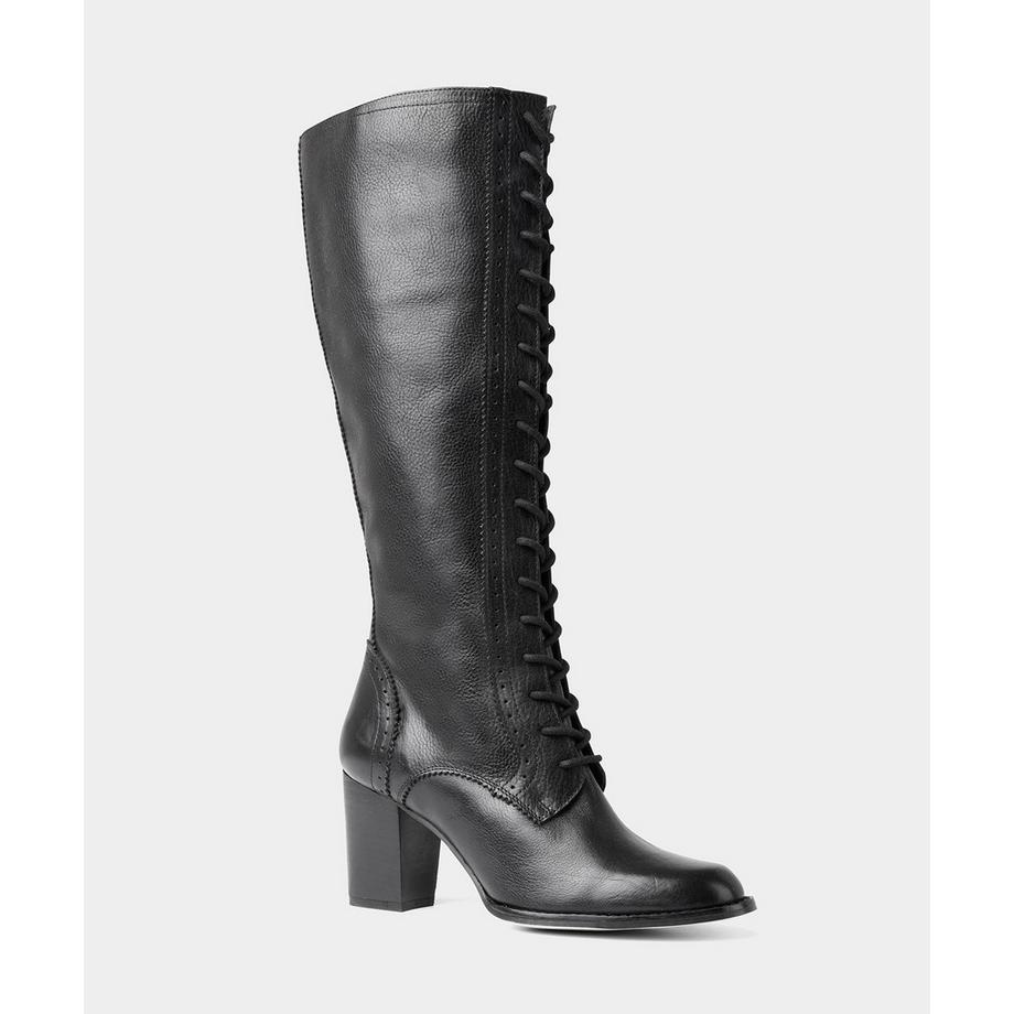 Joe Browns  Geprägte Lederstiefel mit Seitenreißverschluss & Schnürung 