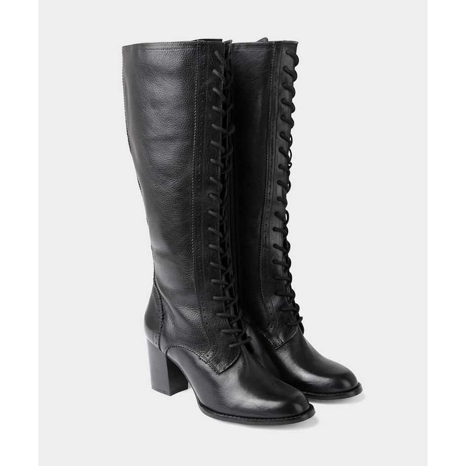 Joe Browns  Geprägte Lederstiefel mit Seitenreißverschluss & Schnürung 