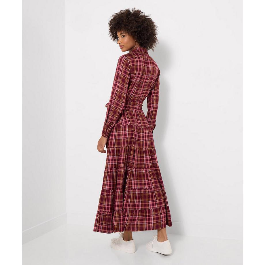Joe Browns Robe Longue à Carreaux Boutonnée  