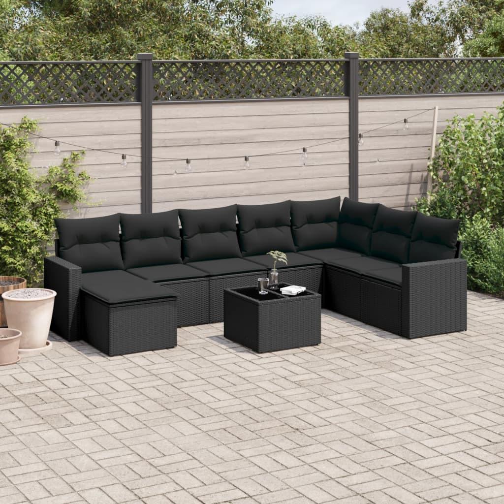 VidaXL set divano da giardino Polirattan  