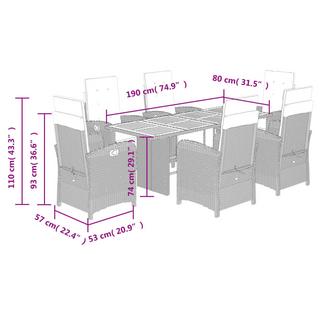 VidaXL Garten essgruppe poly-rattan  