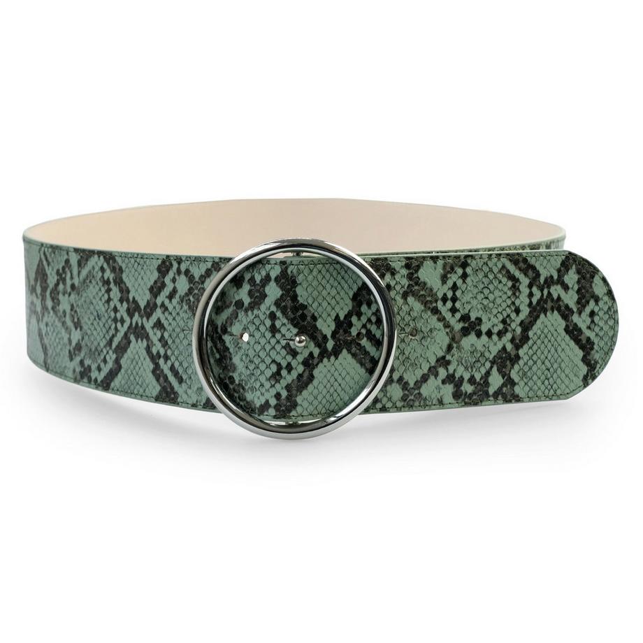 Ceinture imprimé serpent à double boucle