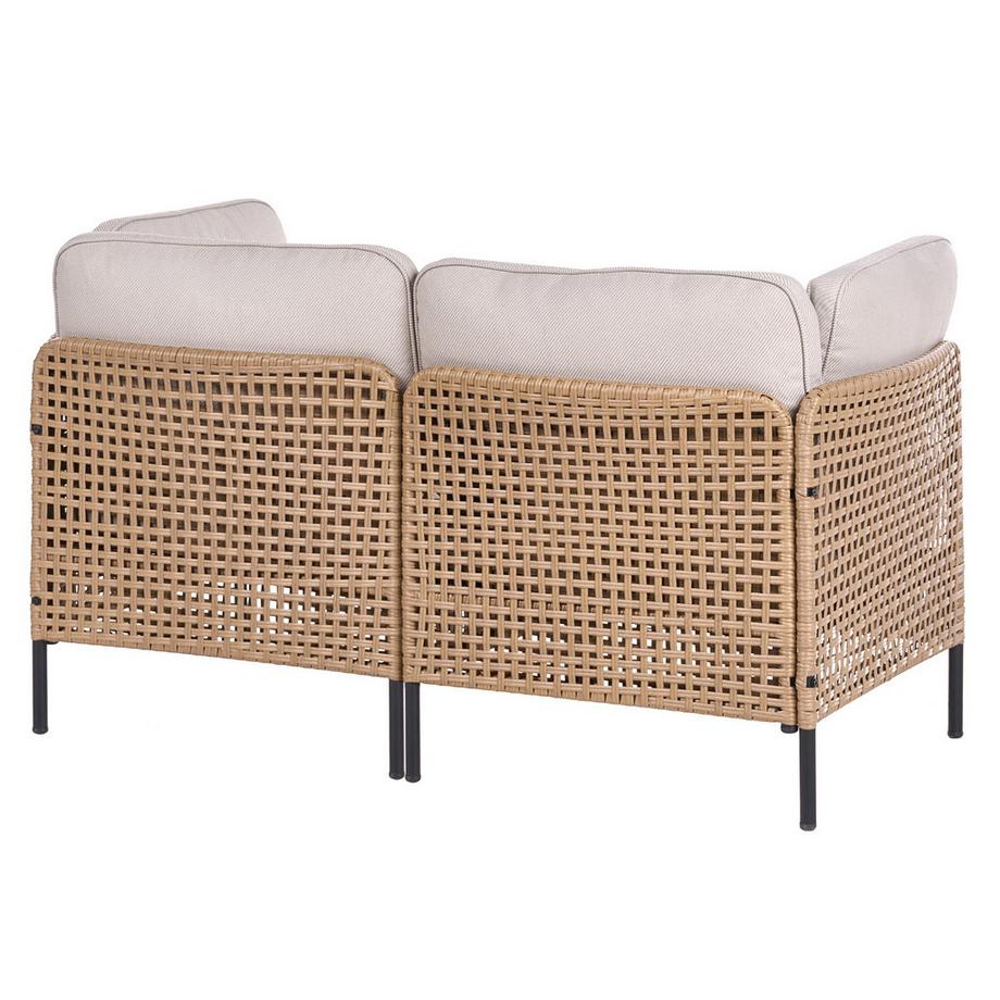 Beliani Canapé 2 places en Polyrotin Méditerranéen OMEGANA  