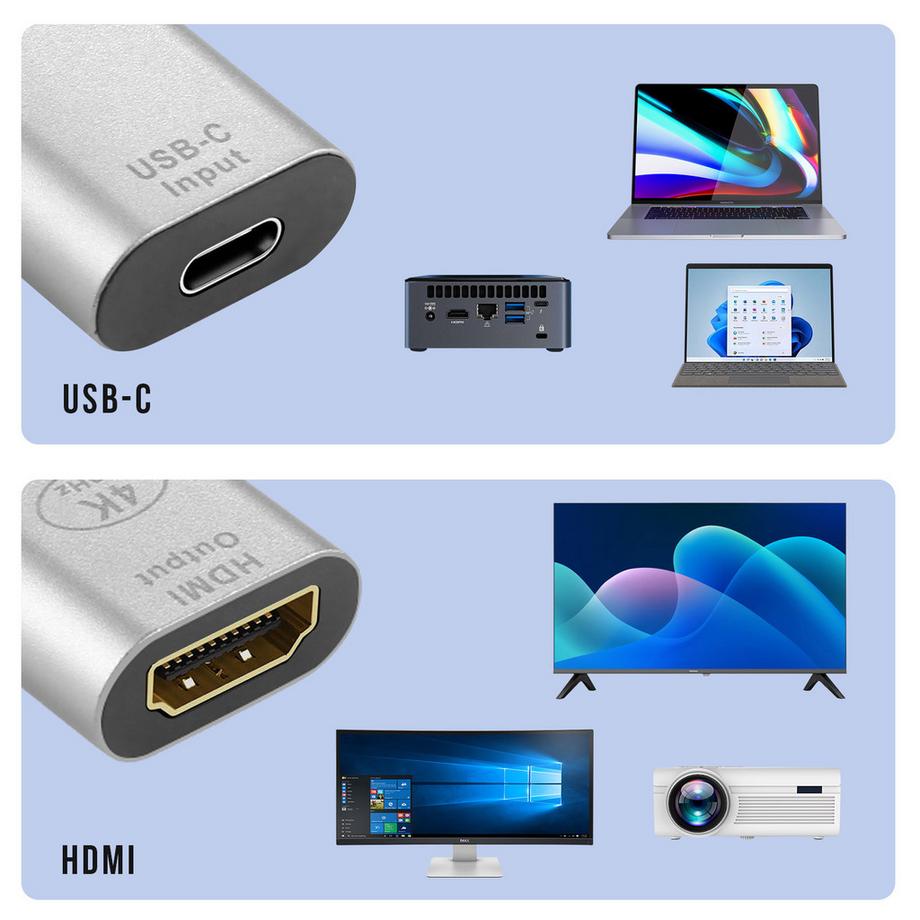 Avizar  USB-C / HDMI Adapter Silber 