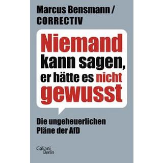 Niemand kann sagen, er hätte es nicht gewusst Bensmann, Marcus; CORRECTIV Gebundene Ausgabe 