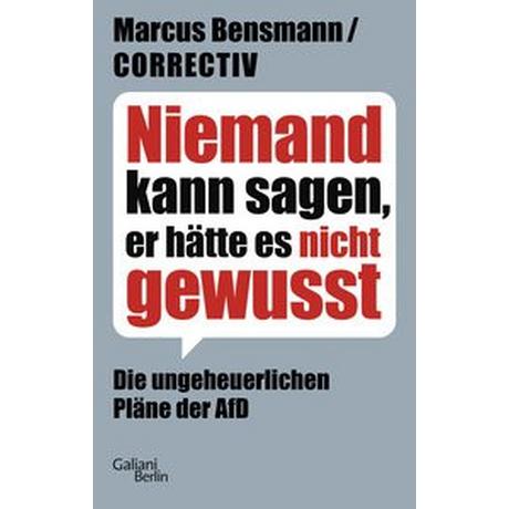 Niemand kann sagen, er hätte es nicht gewusst Bensmann, Marcus; CORRECTIV Gebundene Ausgabe 