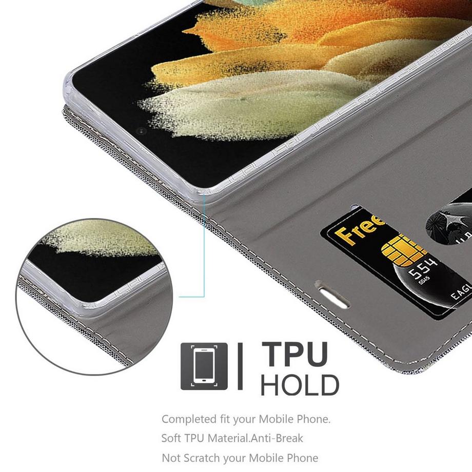 Cadorabo  Housse compatible avec Samsung Galaxy S22 ULTRA - Coque de protection avec fermeture magnétique, fonction de support et compartiment pour carte 