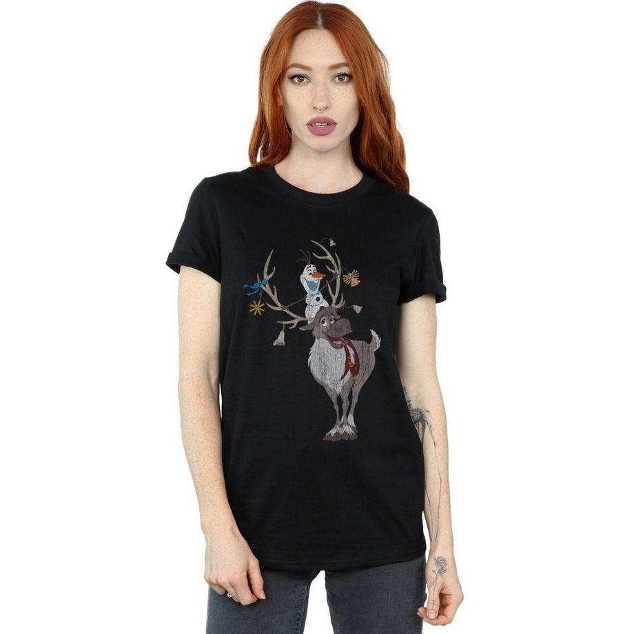 Disney Frozen Olaf e Sven T-Shirt di Natale  