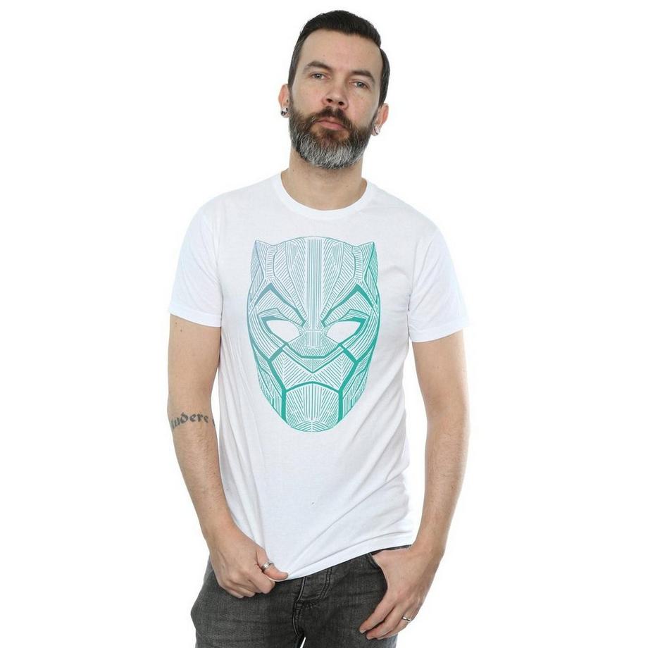 MARVEL Black Panther T-Shirt Maschera Geometrica  