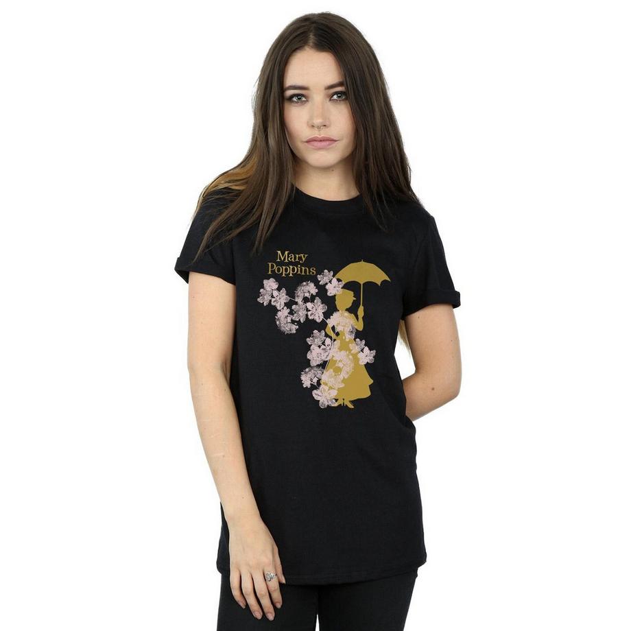 Disney Mary Poppins Silhouette Floreale T-Shirt  