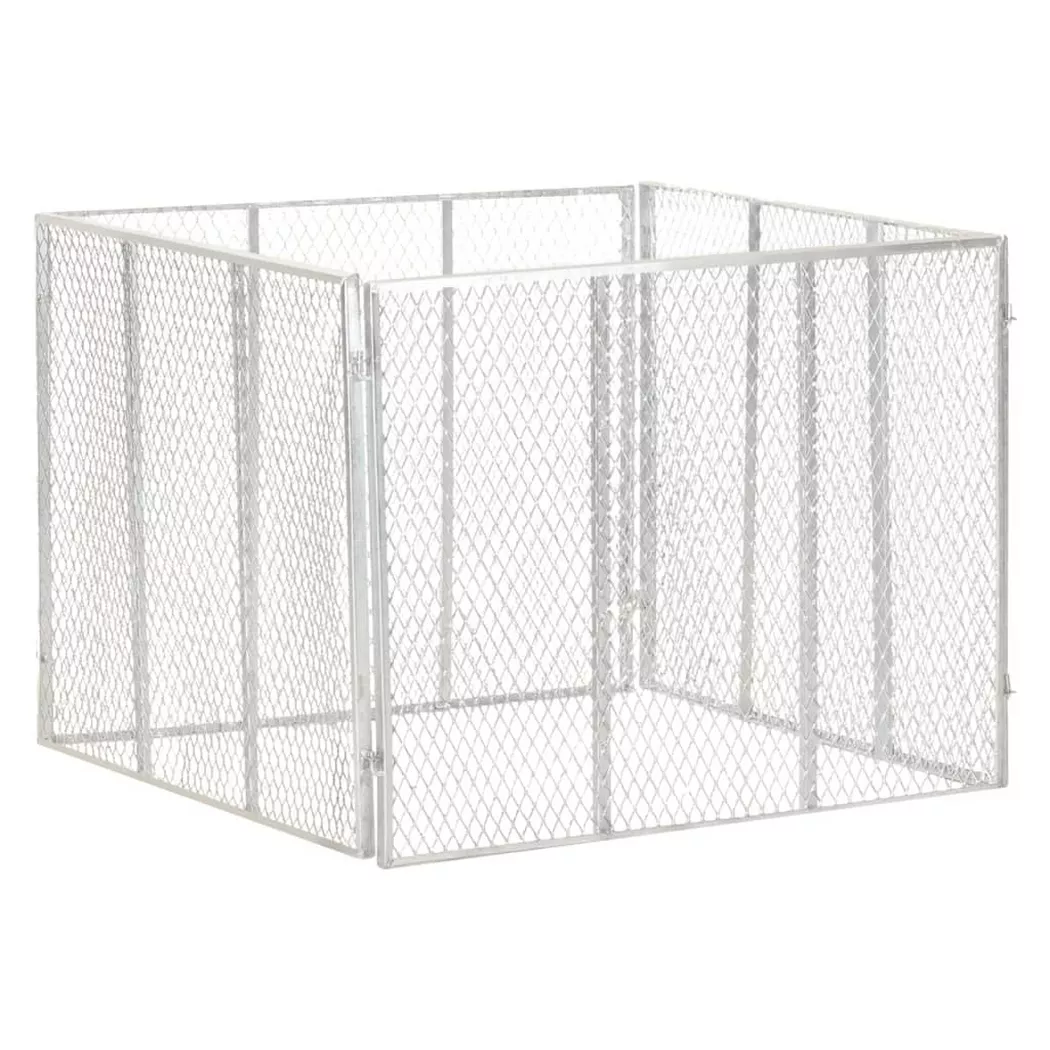 VidaXL - compostiera da giardino Ferro, One Size, Argento