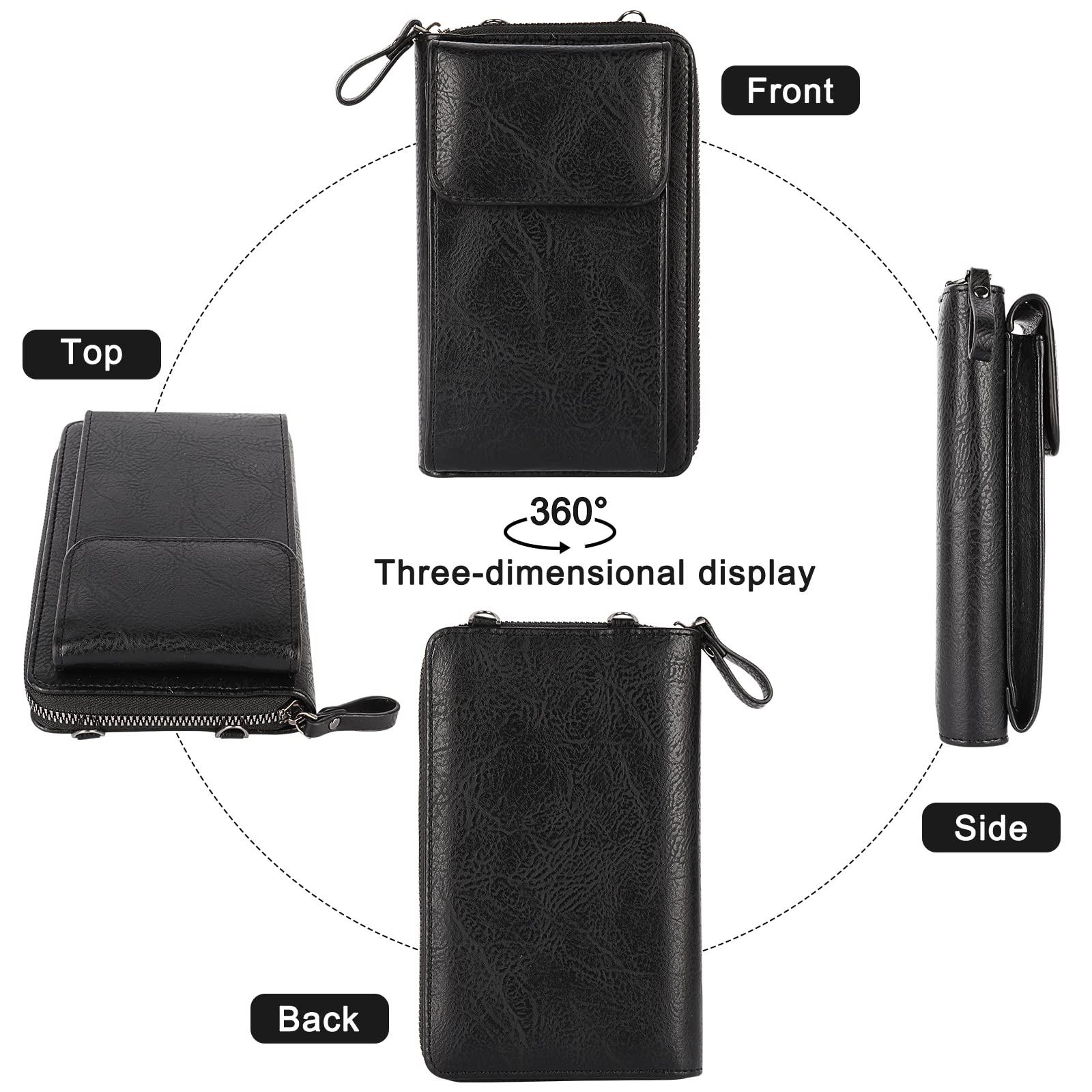 Only-bags.store Sacoche pour téléphone portable avec portefeuille, à accrocher autour du cou, sacoche monochrome pour téléphone portable avec portefeuille Sacoche pour téléphone portable avec portefeuille, à accrocher autour du cou, sacoche monochrome pour téléphone portable avec portefeuille 