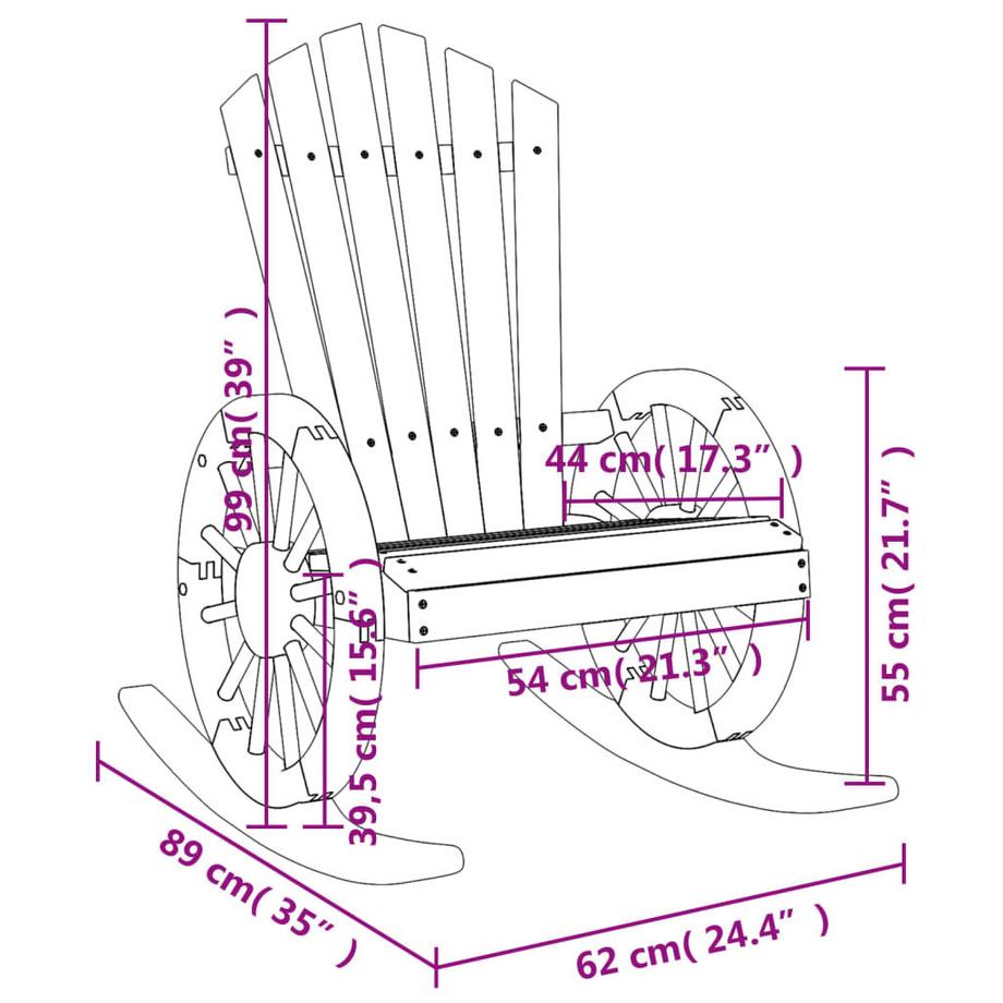 VidaXL Adirondack gartenstuhl holz  