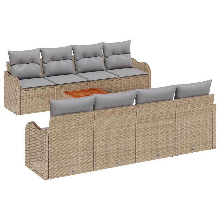 Gartensofa-set poly-rattan