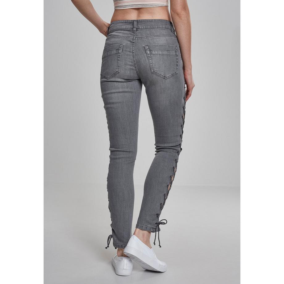 URBAN CLASSICS Lace Up High Waist Skinny Fit Pantaloni  