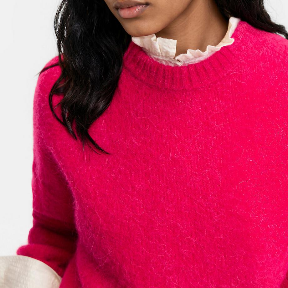 La Redoute Collections Pullover mit Rundhalsausschnitt aus gebürsteter Alpaka-Mischung  