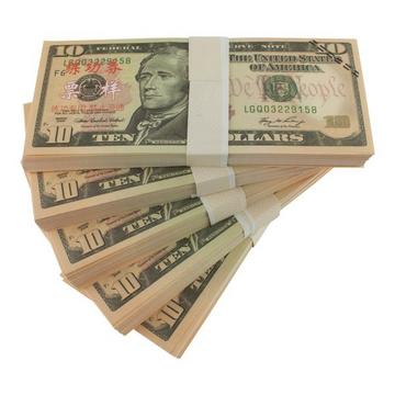 Denaro falso - 10 dollari USA (100 banconote)