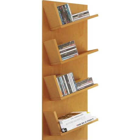 VCM Holzregal hängend | platzsparendes Regal | Maße: H. 90 x B. 33 x T. 16 cm | Elegantes Regal hängend | Aufbewahrungsregal | Bücherregal | Wandboard -  