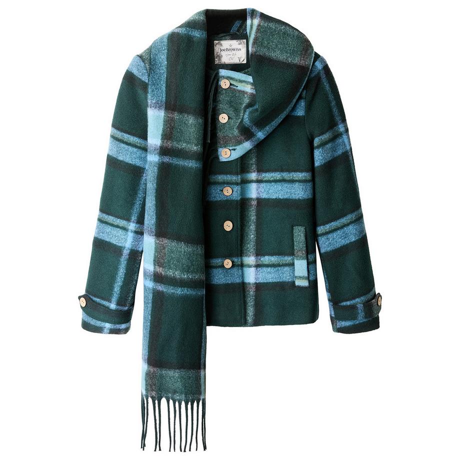 Joe Browns Giubbotto a Quadri Willow con Sciarpa Staccabile  
