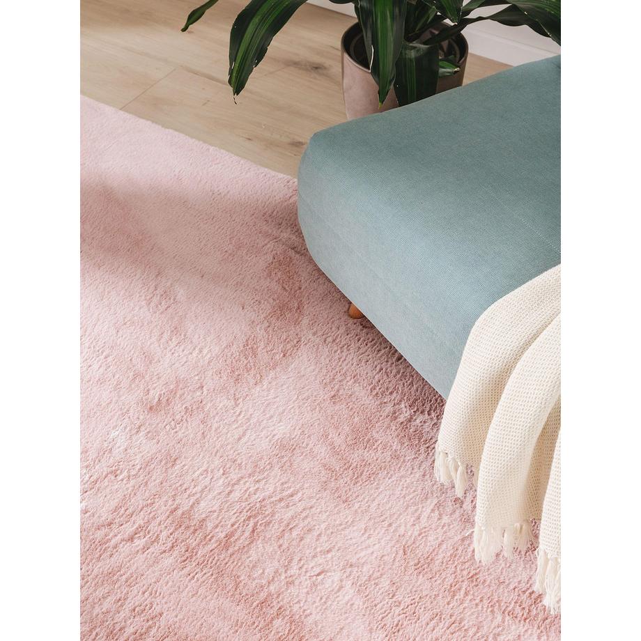 Benuta Kunstfellteppich Furry Rosa  