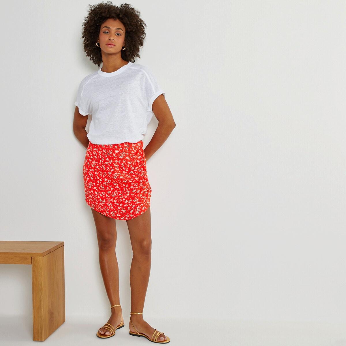 La Redoute Collections T-shirt col rond en lin  