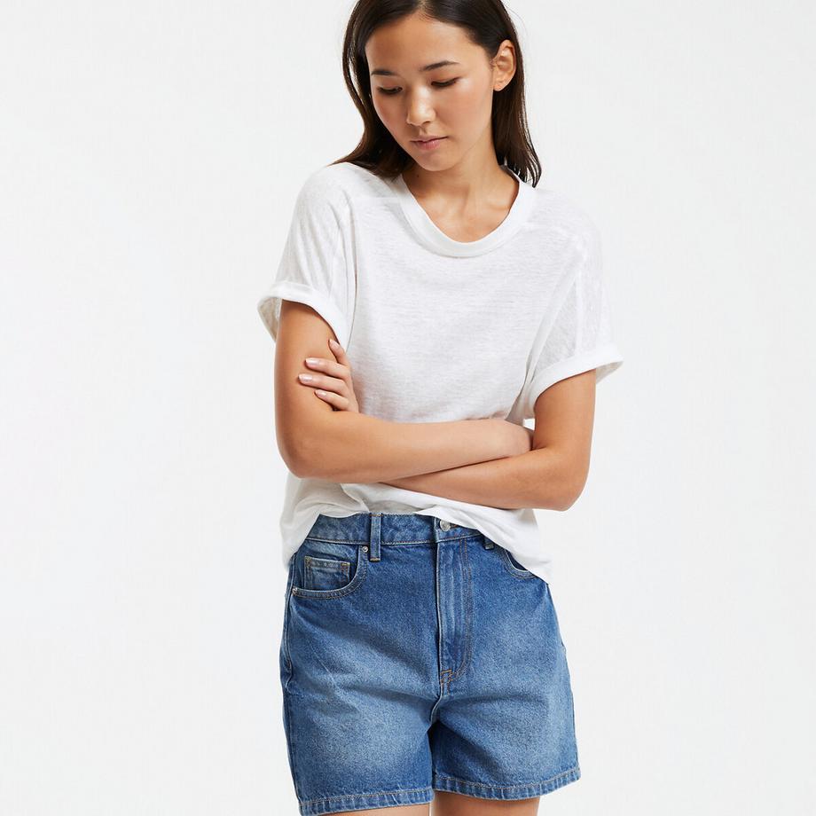 La Redoute Collections Leinen Rundhals T-Shirt  