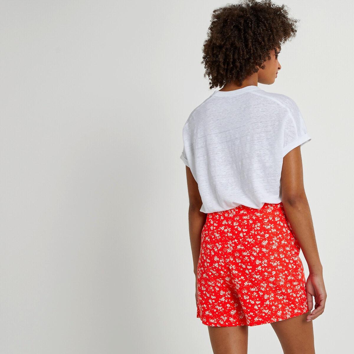 La Redoute Collections T-shirt col rond en lin  