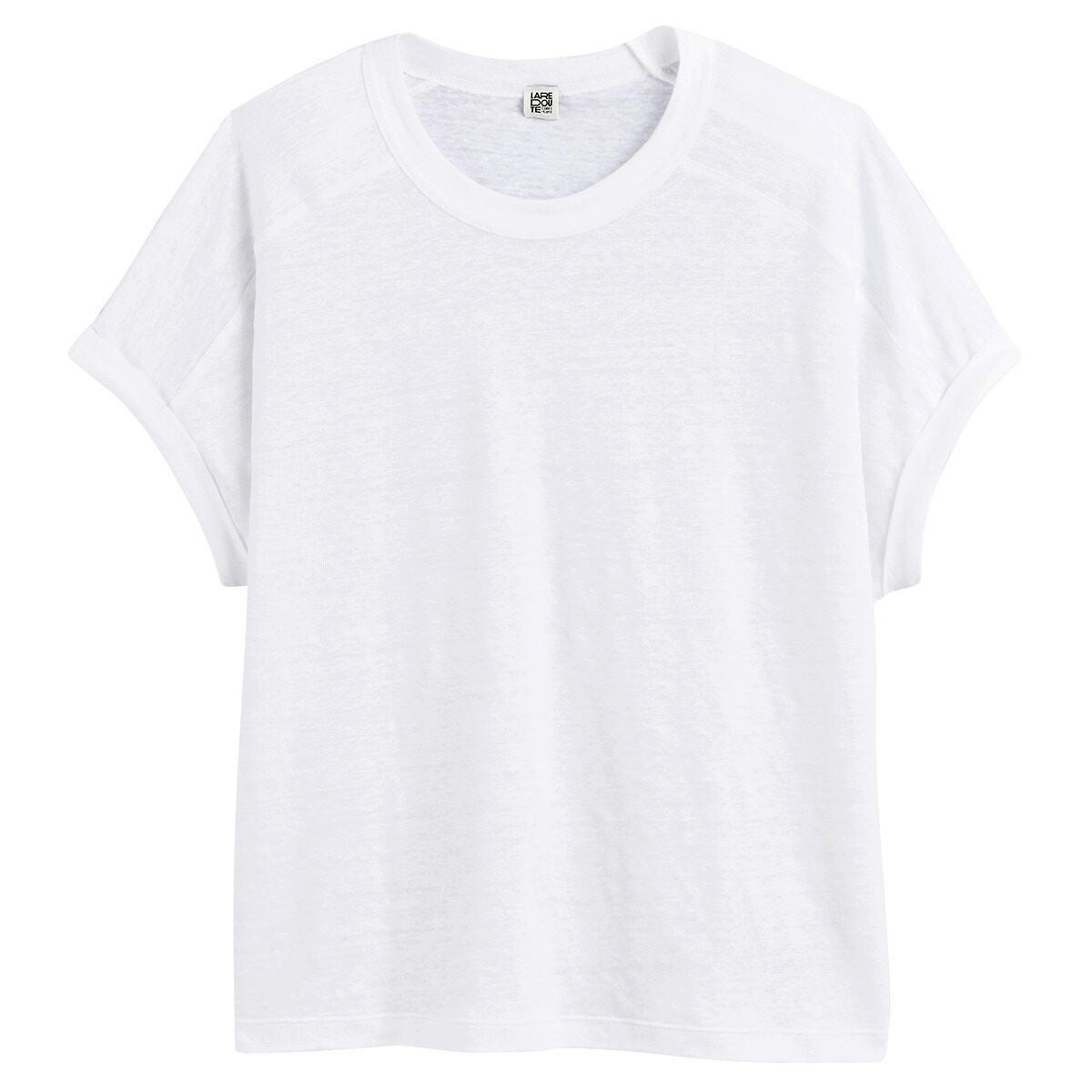 La Redoute Collections T-shirt col rond en lin  