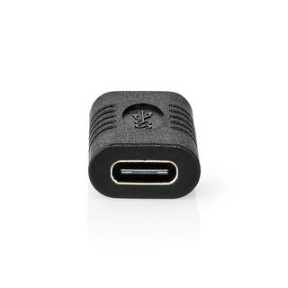 Nedis  Adattatore USB-C™ | USB 3.2 Gen 2 | USB-C™ femmina | USB-C™ femmina | 4K@60Hz | 10 Gbps | Rotondo | Nichelato | Nero | Busta 