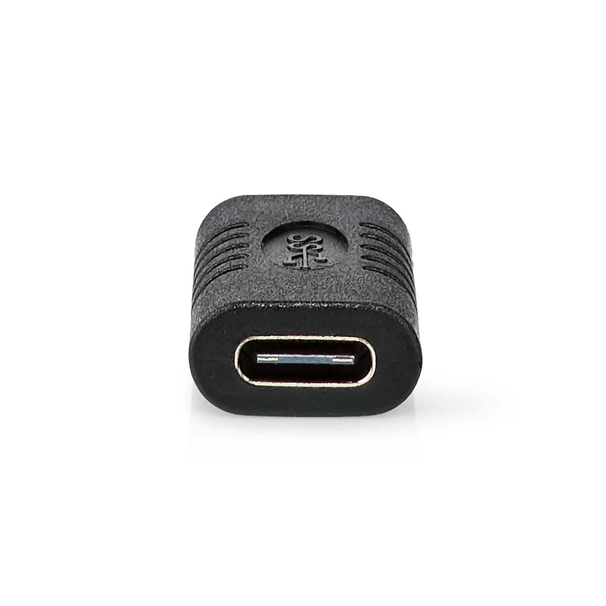 Nedis  Adattatore USB-C™ | USB 3.2 Gen 2 | USB-C™ femmina | USB-C™ femmina | 4K@60Hz | 10 Gbps | Rotondo | Nichelato | Nero | Busta 