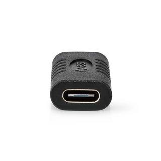 Nedis  Adattatore USB-C™ | USB 3.2 Gen 2 | USB-C™ femmina | USB-C™ femmina | 4K@60Hz | 10 Gbps | Rotondo | Nichelato | Nero | Busta 