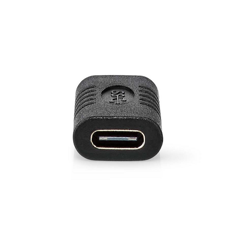 Nedis  Adaptateur USB-C™ | USB 3.2 Gen 2 | USB-C™ femelle | USB-C™ femelle | 4K@60Hz | 10 Gbps | Rond | Nickelé | Noir | Enveloppe 