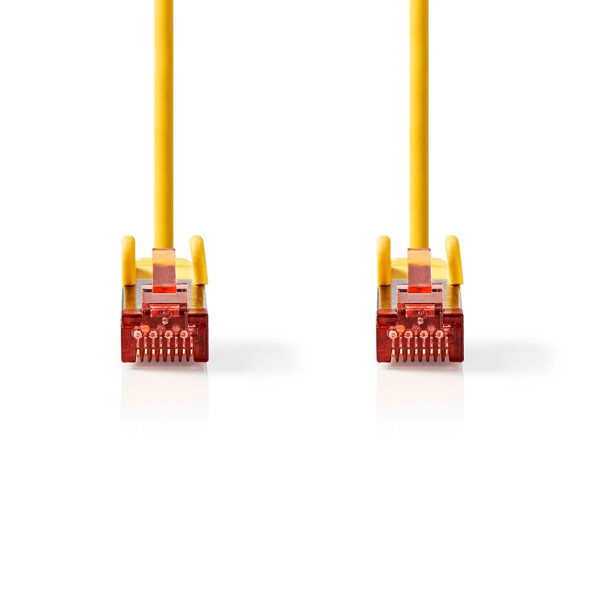 Nedis  CAT6 Netzwerkkabel | RJ45 Stecker | RJ45 Stecker | S/FTP | 0,50 m | Rund | LSZH | Gelb | Etikett 