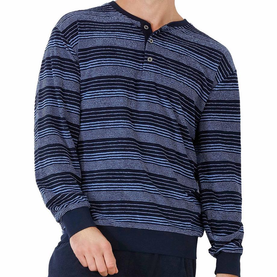 hajo Bequem sitzender gestreifter Pyjama  