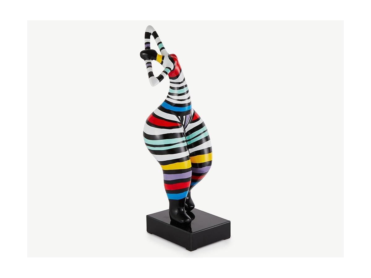 OZAIA Statue de femme MISTRESS Résinerayé multicolore  