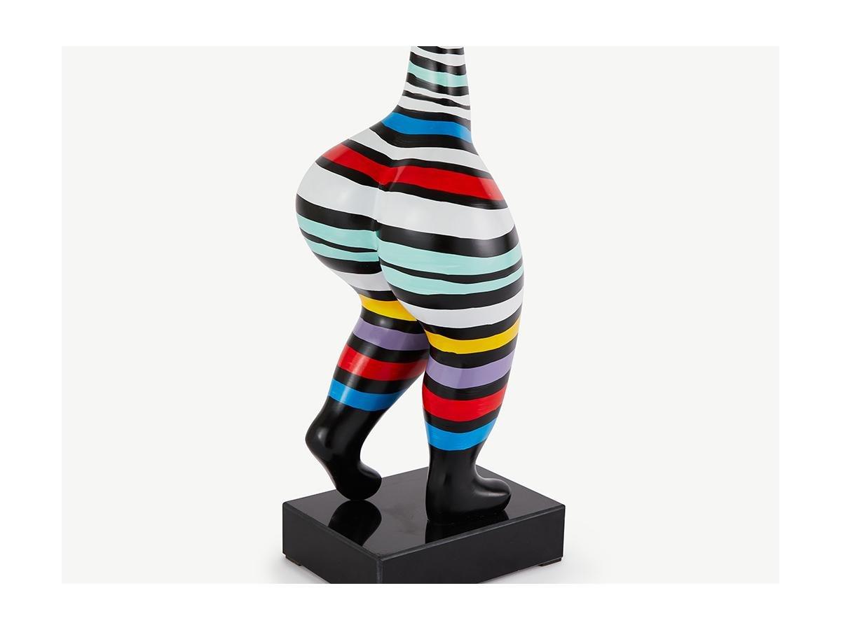 OZAIA Statue de femme MISTRESS Résinerayé multicolore  