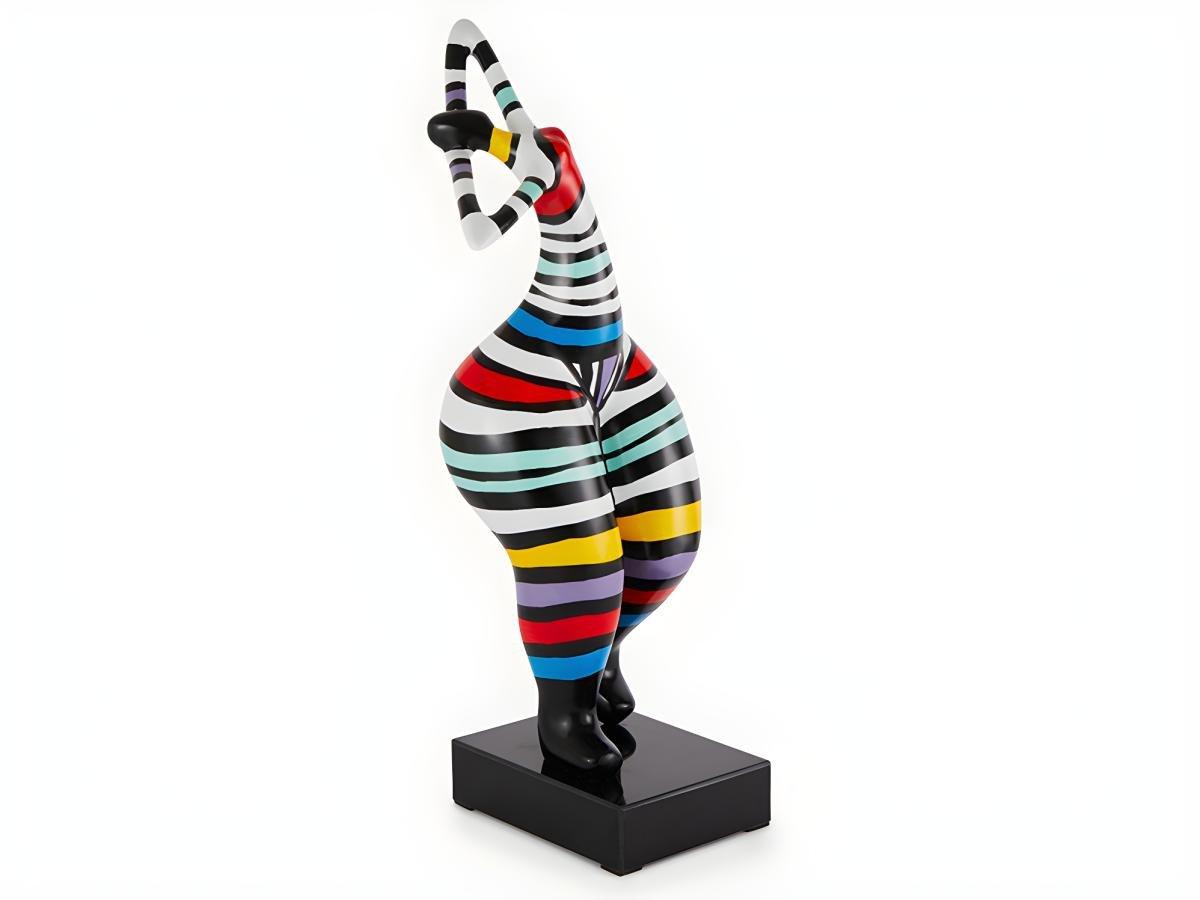 OZAIA Statue de femme MISTRESS Résinerayé multicolore  