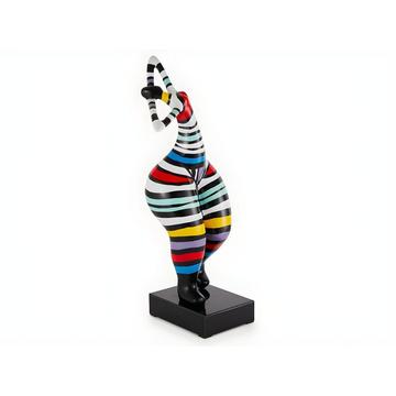 Statue de femme MISTRESS Résinerayé multicolore