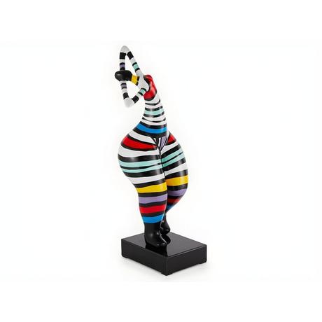 OZAIA Statue de femme MISTRESS Résinerayé multicolore  