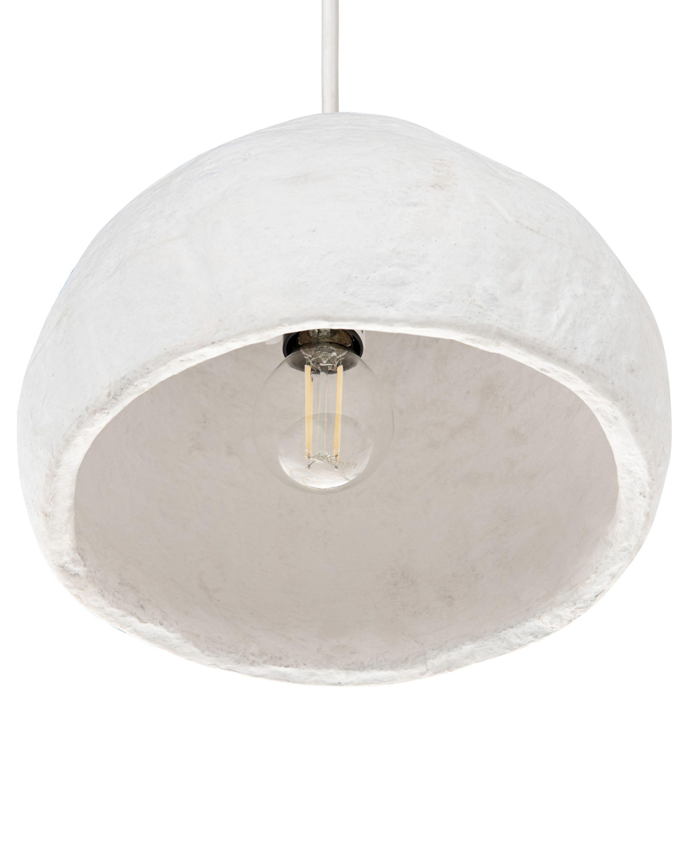 Beliani Lampe suspension en Papier-mâché Minimaliste OLIMAR  