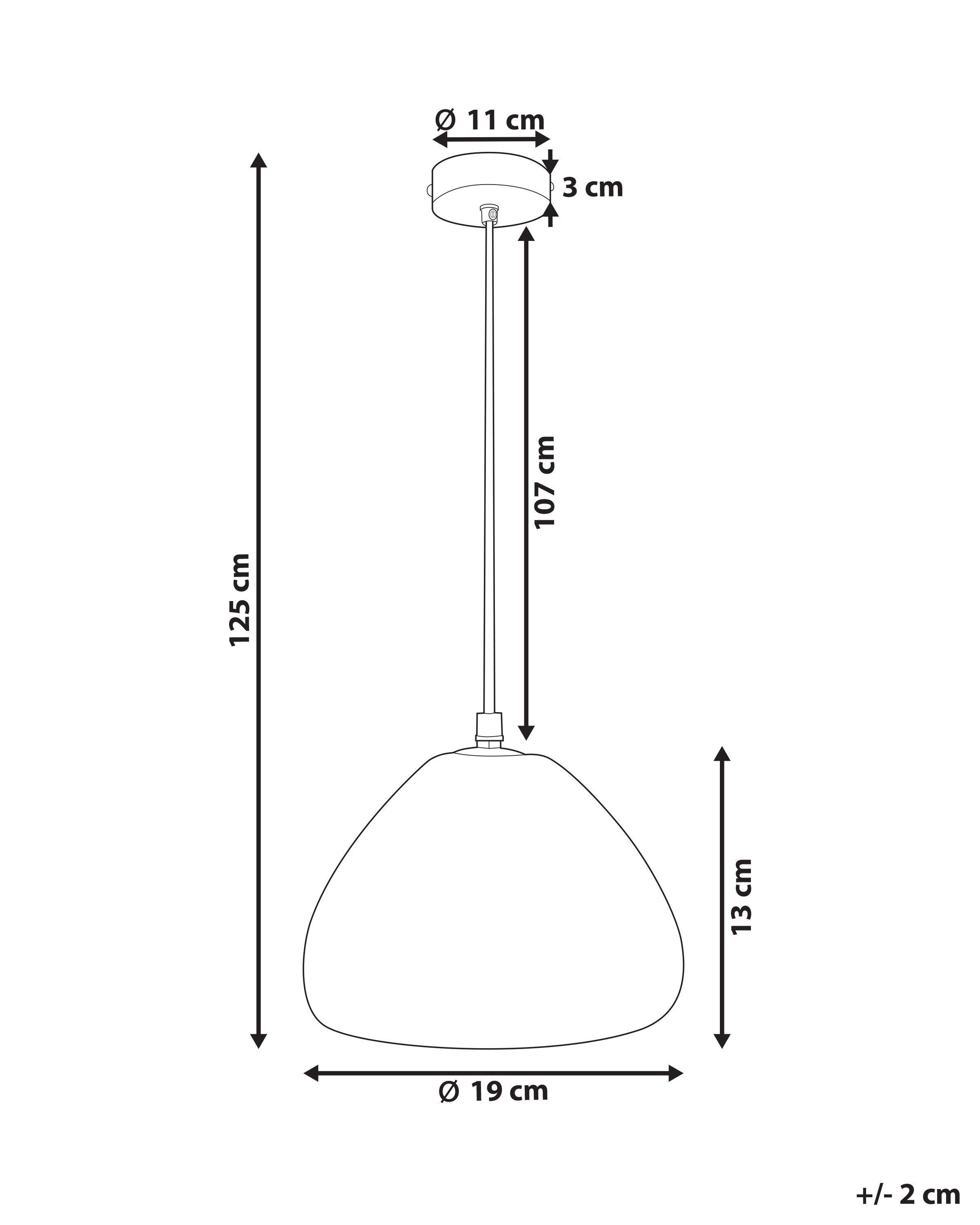 Beliani Lampe suspension en Papier-mâché Minimaliste OLIMAR  