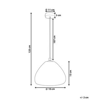 Beliani Lampe suspension en Papier-mâché Minimaliste OLIMAR  