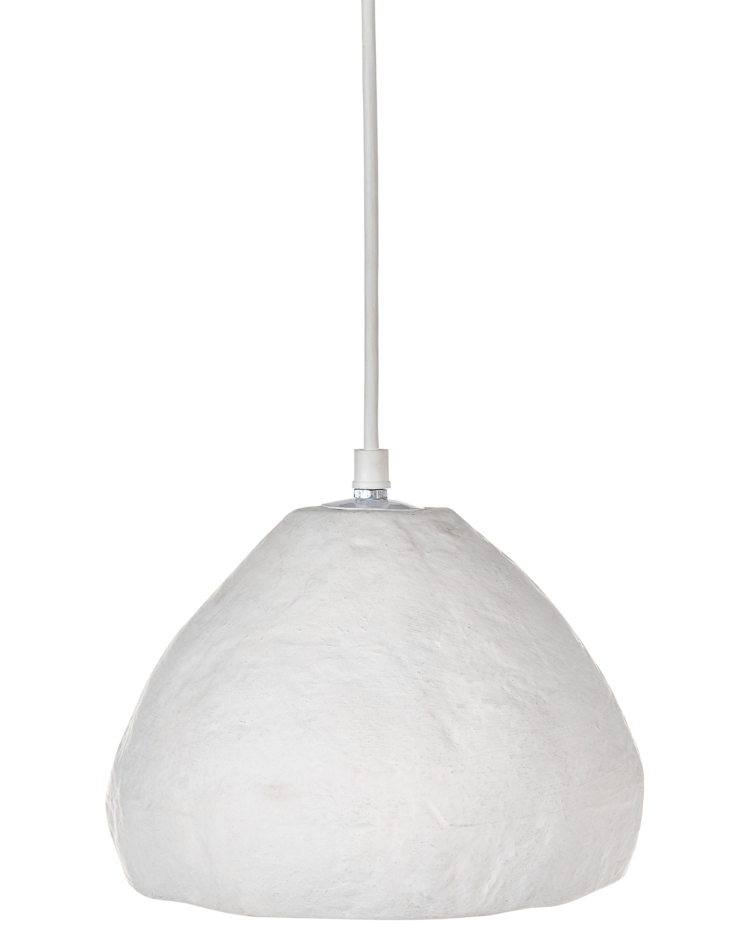 Beliani Lampe suspension en Papier-mâché Minimaliste OLIMAR  