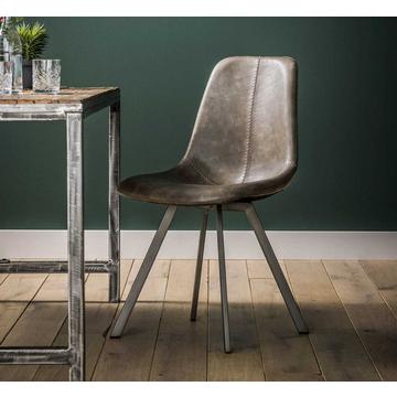 Sedia da pranzo vintage taupe retro Bryan
